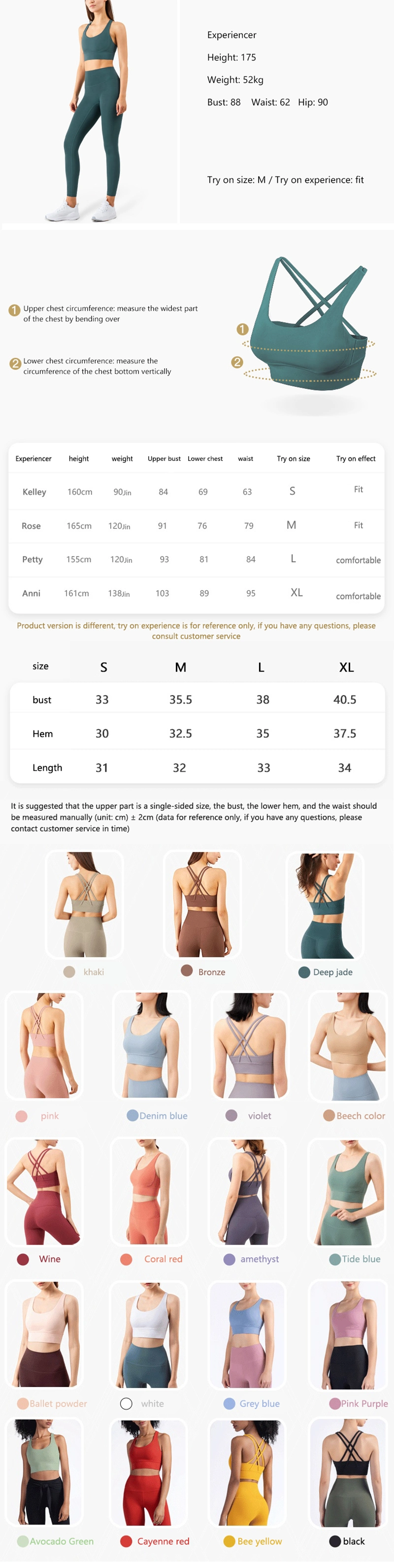 New Design Strappy Sexy Gymwear Customization Cross Back Sports Bra