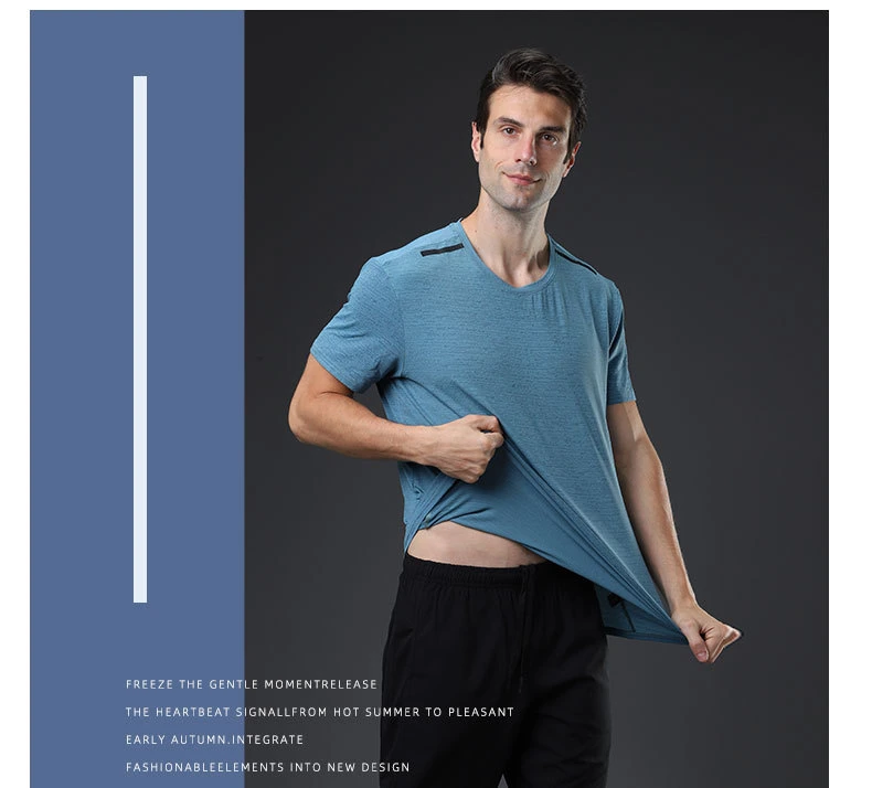 Sports T-Shirt Men′ S Summer Fitness Short Sleeve Breathable Large Quick Drying Clothes Loose Casual Outdoor Running Short Sleeve