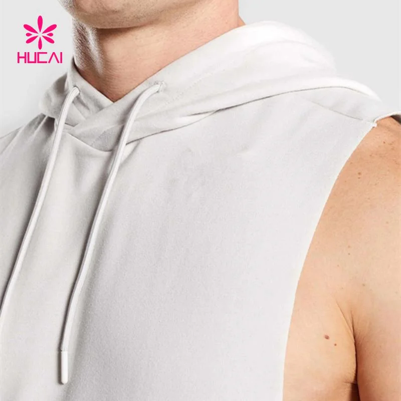 Men Hoodies Tank Top Sleeveless Muscle Gym Sport Slim Vest