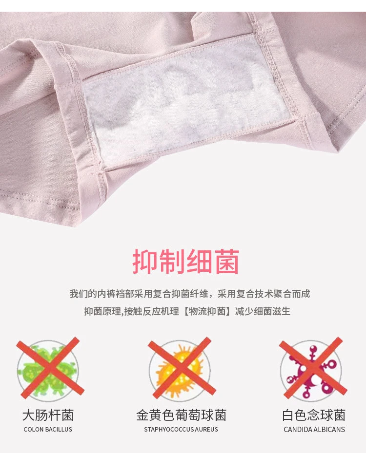 Women′s Boxer Shorts Women′s Cotton Antibacterial MID-Waist Large Size Boxer Shorts Women′s Fat Sport Flat Foot Cotton Shorts